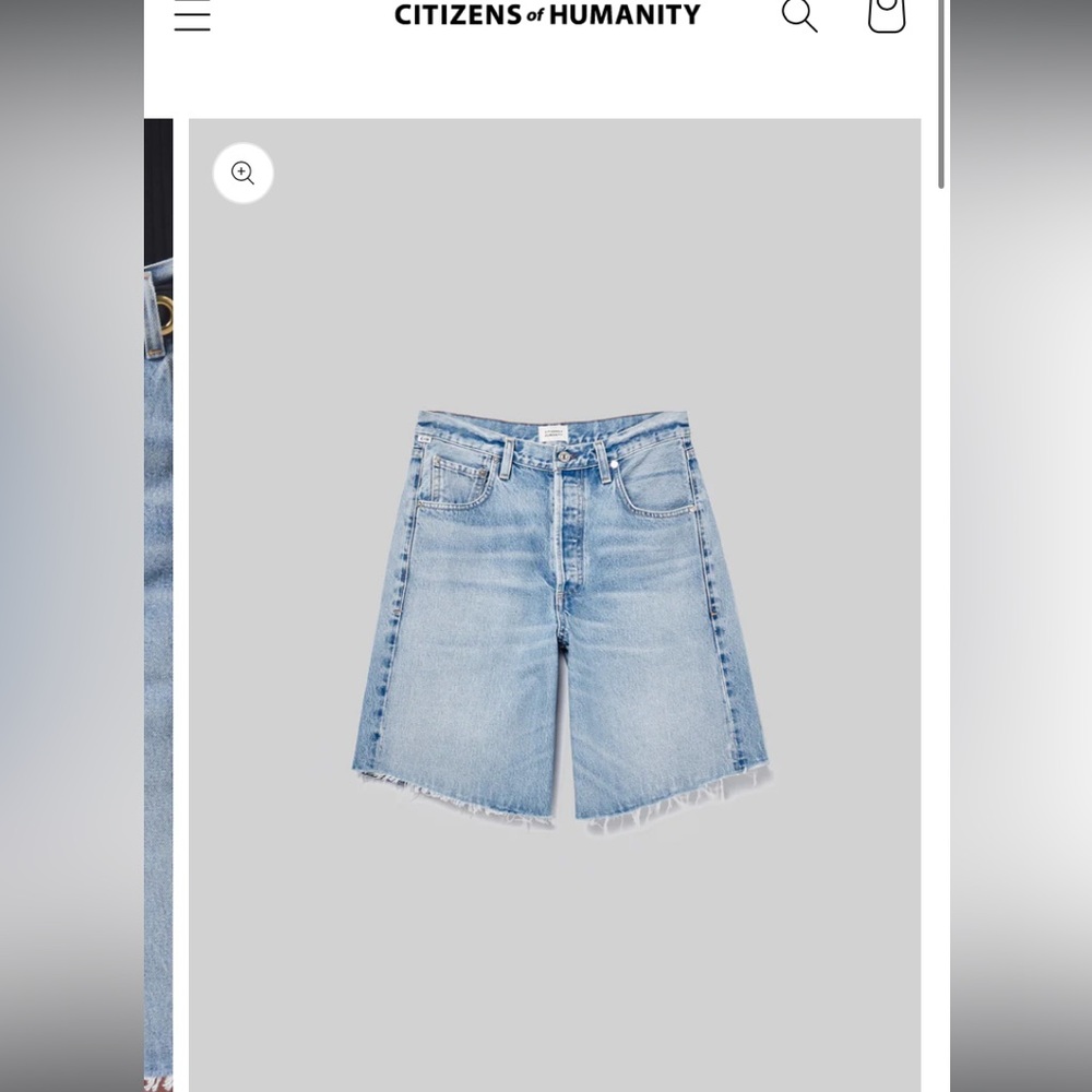 Citizens of Humanity light wash “Ayla” denim shorts, Women’s 31, great condition